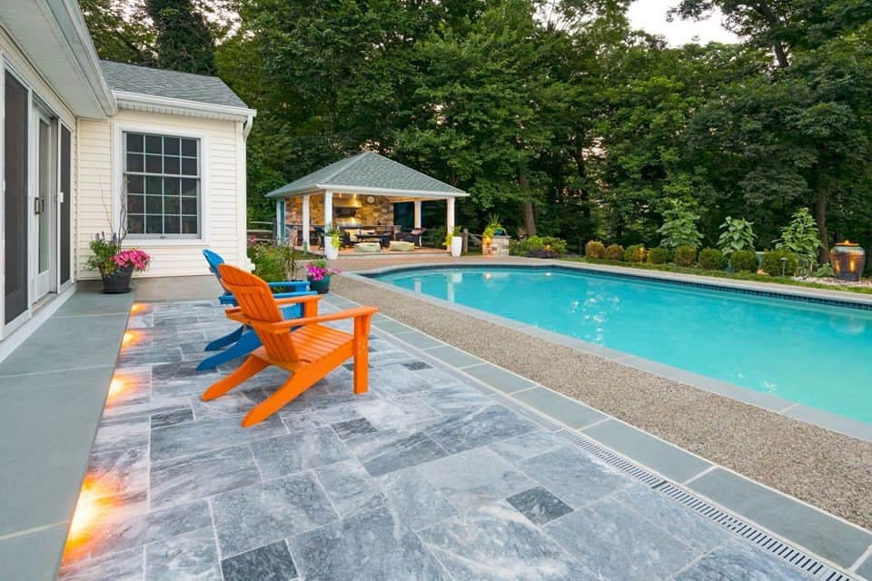 6) Lap Pool with Covered Sitting Area