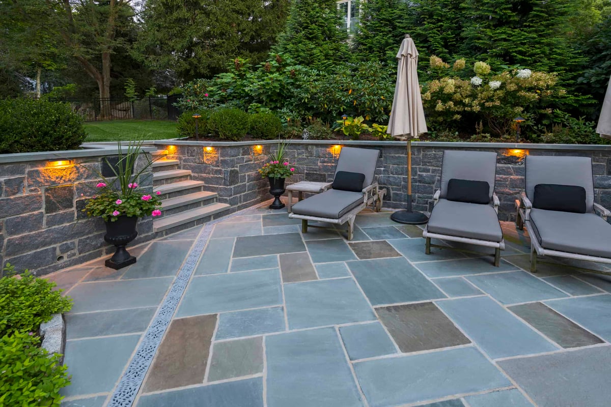 Retaining-Wall-and-Cheek-Wall-with-Bluestone-Cap-and-Lighting-Rieger-scaled